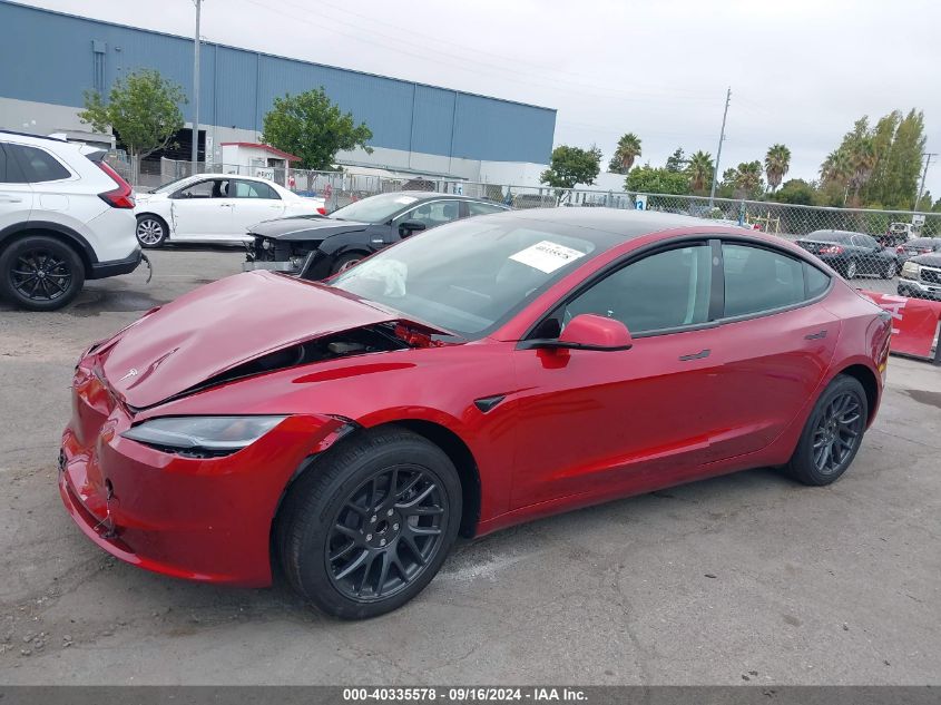 2024 Tesla Model 3 VIN: 5YJ3E1EA8RF822260 Lot: 40335578