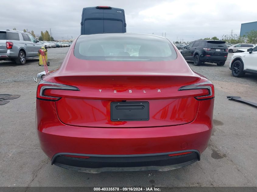 2024 Tesla Model 3 VIN: 5YJ3E1EA8RF822260 Lot: 40335578