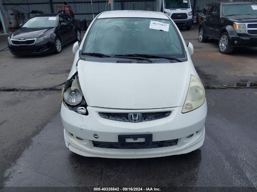 2007 Honda Fit Sport VIN: JHMGD38657S059992 Lot: 40335842