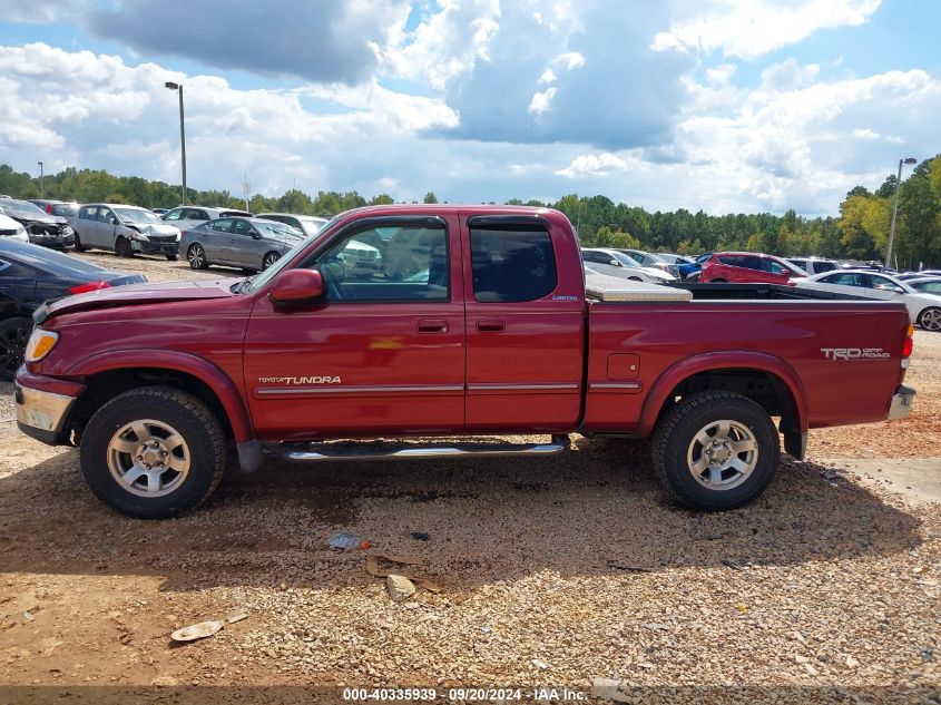 2002 Toyota Tundra Ltd V8 VIN: 5TBBT48182S223657 Lot: 40335939