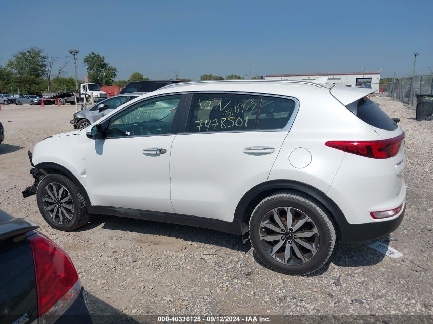 2018 Kia Sportage Ex VIN: KNDPN3AC5J7478501 Lot: 40336125