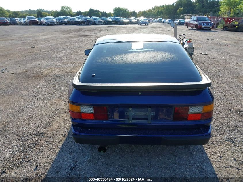 1986 Porsche 944 VIN: WP0AA0948GN459796 Lot: 40336494