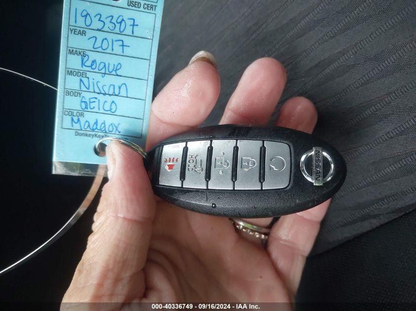 2017 Nissan Rogue Sv VIN: KNMAT2MV7HP516856 Lot: 40336749