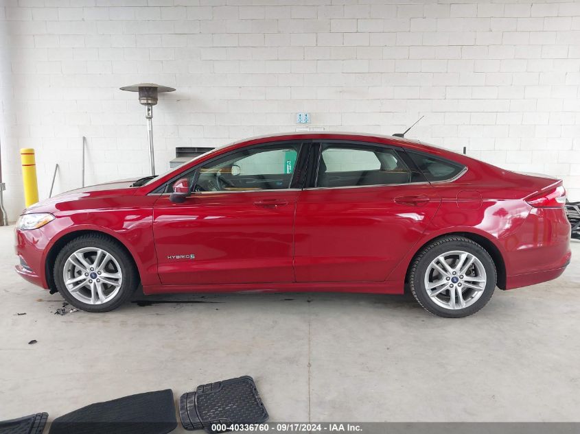 2018 Ford Fusion Hybrid Se VIN: 3FA6P0LUXJR111439 Lot: 40336760