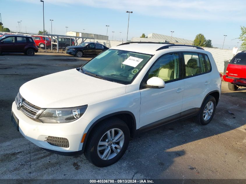 2016 VOLKSWAGEN TIGUAN S - WVGAV7AX0GW547198