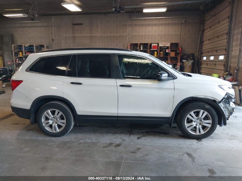 2017 Honda Pilot Lx VIN: 5FNYF5H18HB038584 Lot: 40337118