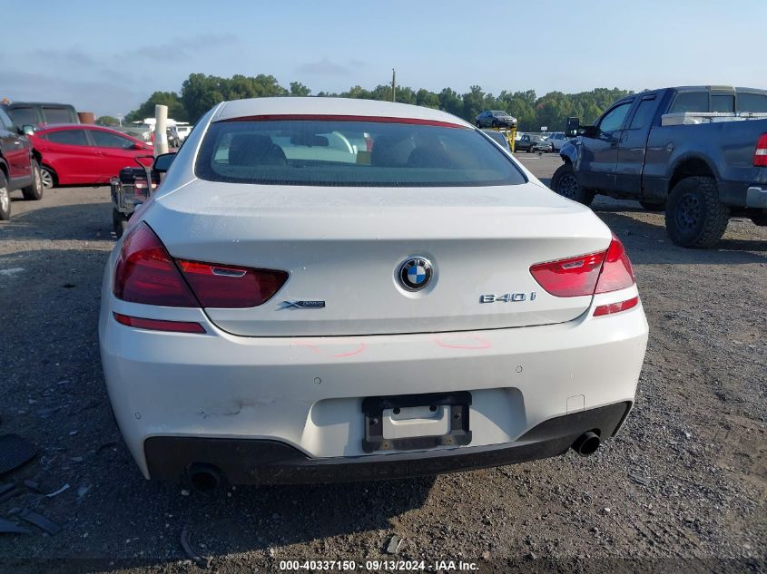 2014 BMW 640I Gran Coupe xDrive VIN: WBA6B8C50ED452845 Lot: 40337150