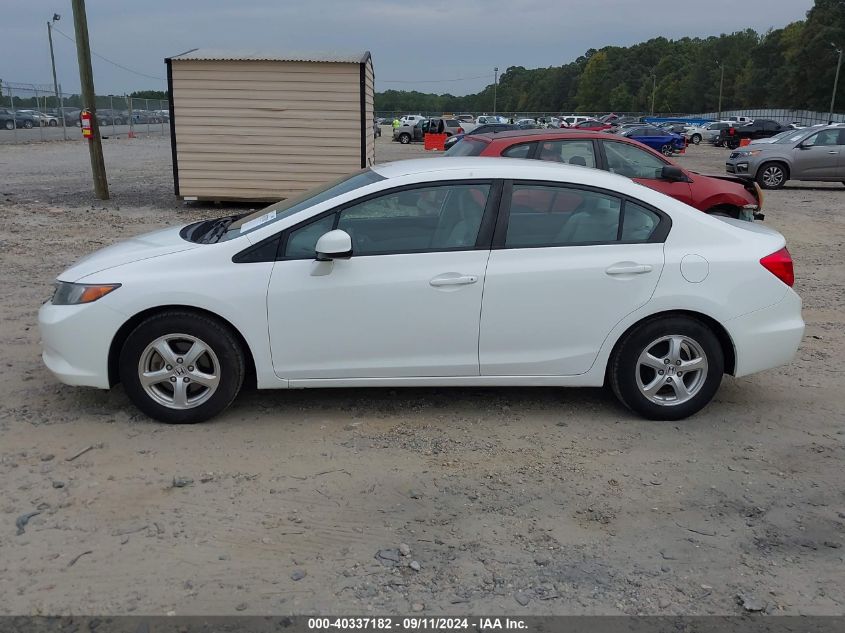 2012 Honda Civic Natural Gas VIN: 19XFB5F54CE003032 Lot: 40337182