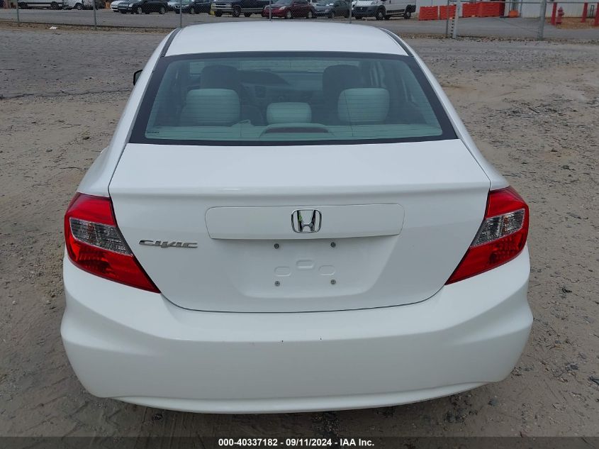 2012 Honda Civic Natural Gas VIN: 19XFB5F54CE003032 Lot: 40337182