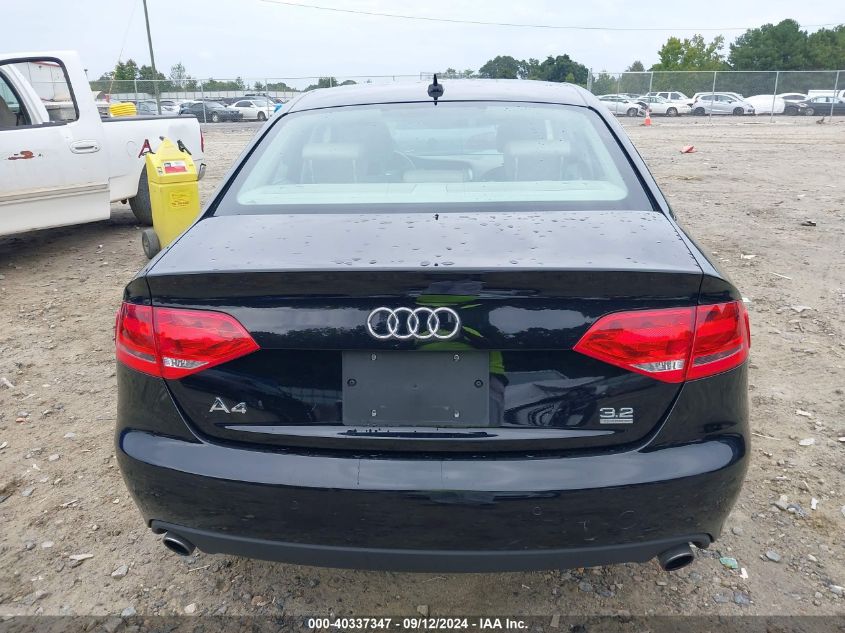 2009 Audi A4 3.2 Premium Plus VIN: WAUMK98K09A118527 Lot: 40337347