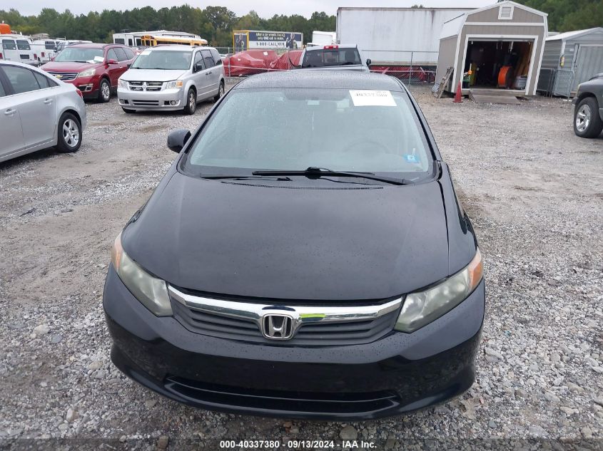 2012 Honda Civic Lx VIN: 19XFB2F55CE016208 Lot: 40337380