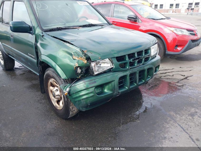 4S2CK58W014361322 2001 Isuzu Rodeo Ls 3.2L V6/Lse 3.2L V6/S 3.2L V6