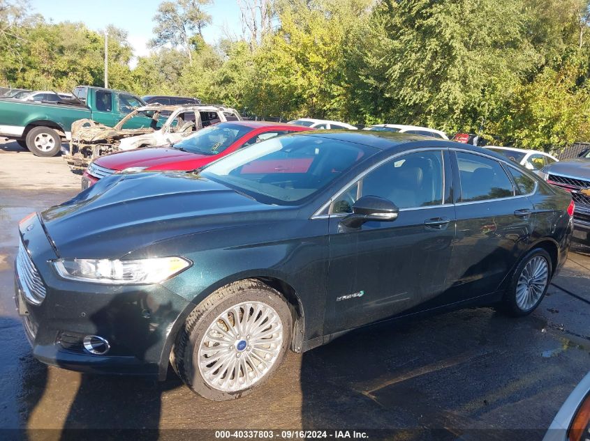 2014 Ford Fusion Hybrid Titanium VIN: 3FA6P0RU2ER260053 Lot: 40337803