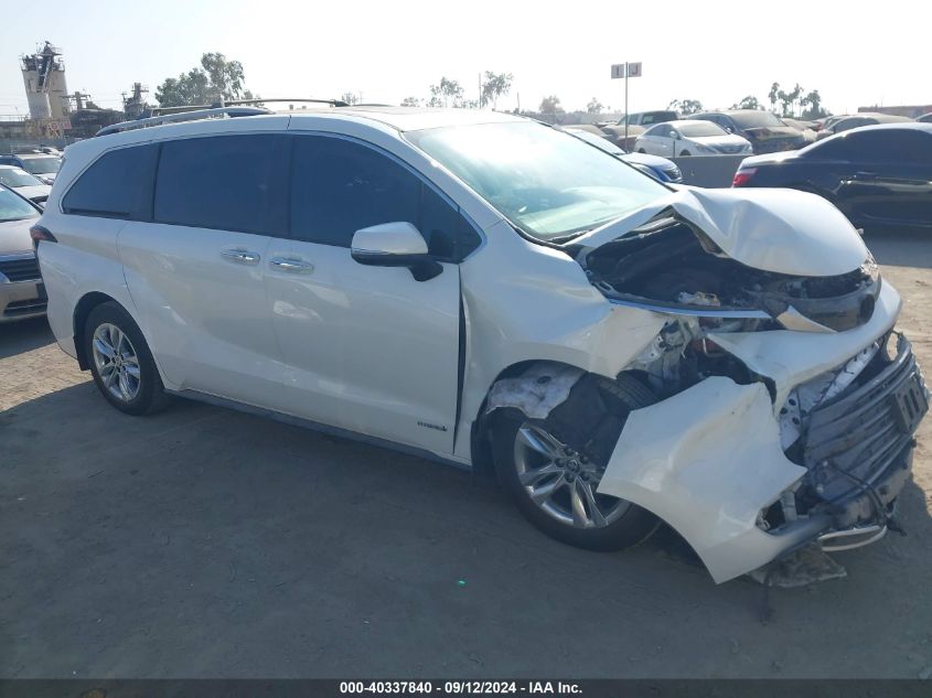 2021 Toyota Sienna Limited VIN: 5TDZRKEC0MS062996 Lot: 40337840