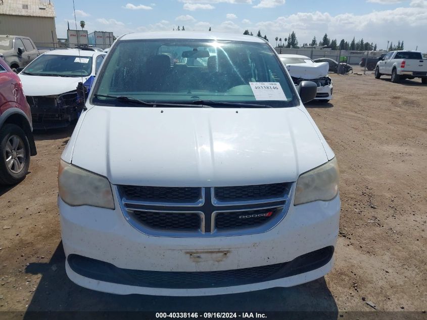 2014 Dodge Grand Caravan Se VIN: 2C4RDGBG0ER306501 Lot: 40338146