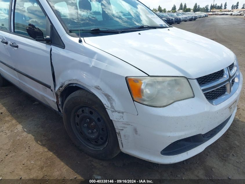 2014 Dodge Grand Caravan Se VIN: 2C4RDGBG0ER306501 Lot: 40338146