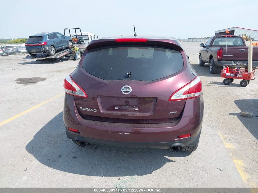 2014 Nissan Murano Le/S/Sl/Sv VIN: JN8AZ1MW7EW515827 Lot: 40338171