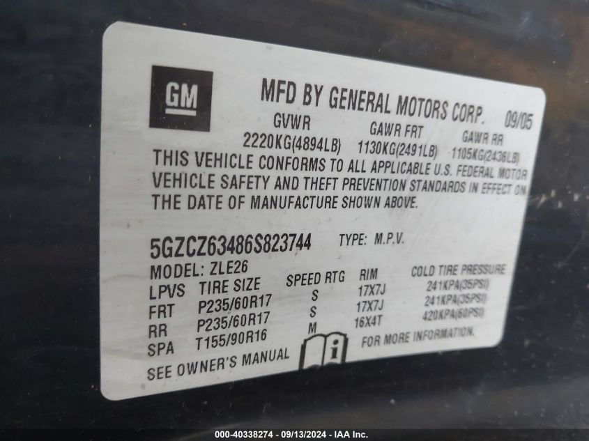 5GZCZ63486S823744 2006 Saturn Vue