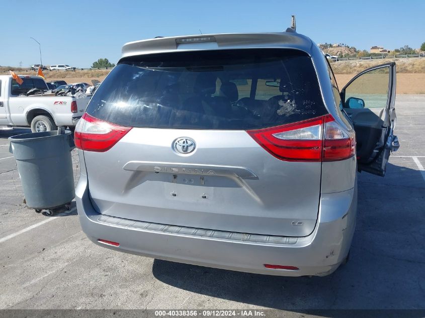 2017 Toyota Sienna Le 8 Passenger VIN: 5TDKZ3DC4HS778525 Lot: 40338356