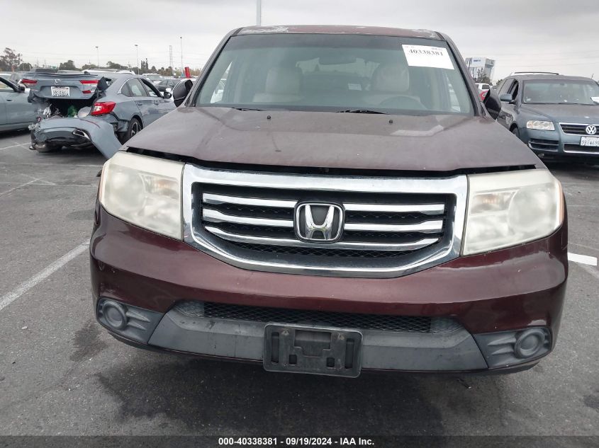 5FNYF3H23DB018668 2013 Honda Pilot Lx