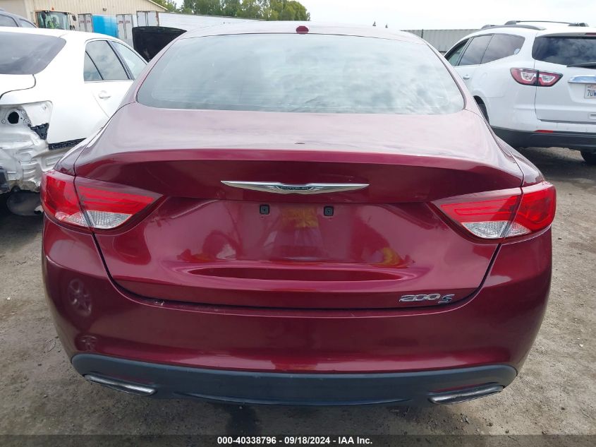 2015 Chrysler 200 S VIN: 1C3CCCBB9FN665600 Lot: 40338796