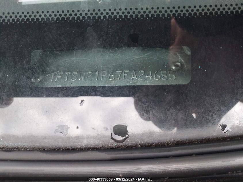 2007 Ford F-250 VIN: 1FTSW21P67EA24685 Lot: 40339059