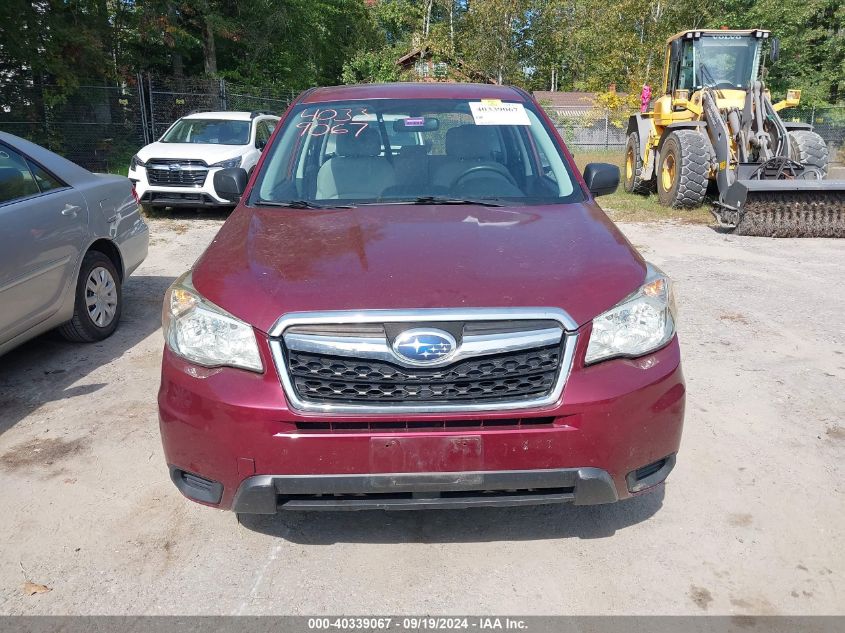 2014 Subaru Forester 2.5I VIN: JF2SJAAC6EH406542 Lot: 40339067