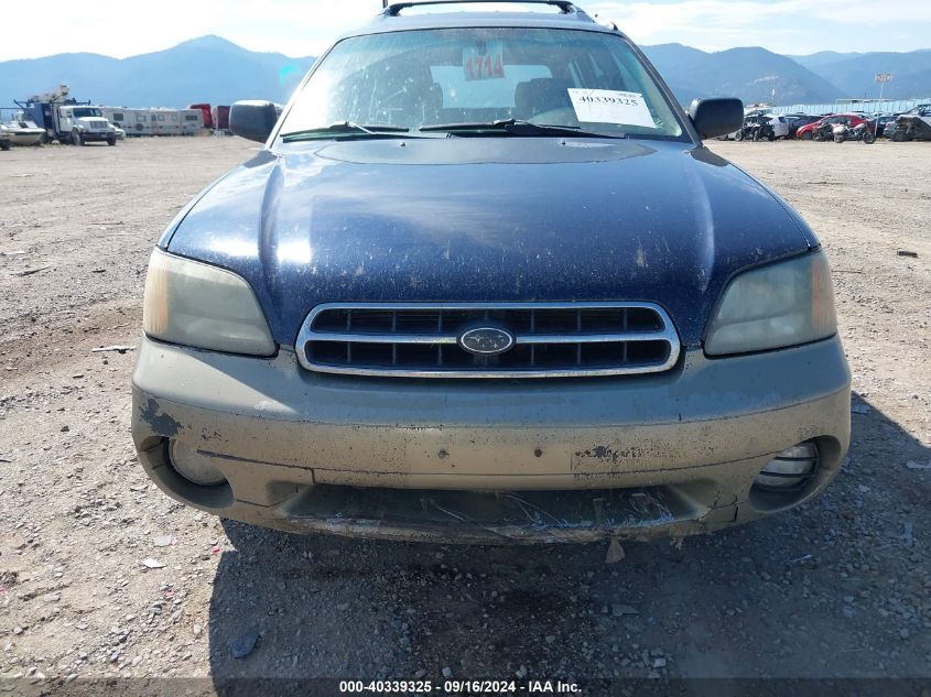 2001 Subaru Outback VIN: 4S3BH665717601115 Lot: 40339325