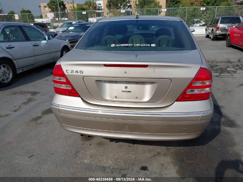 2004 Mercedes-Benz C 240 240 VIN: WDBRF61J34A549545 Lot: 40339458