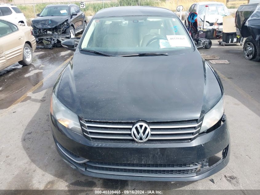 1VWBH7A39CC057476 2012 Volkswagen Passat 2.5L Se