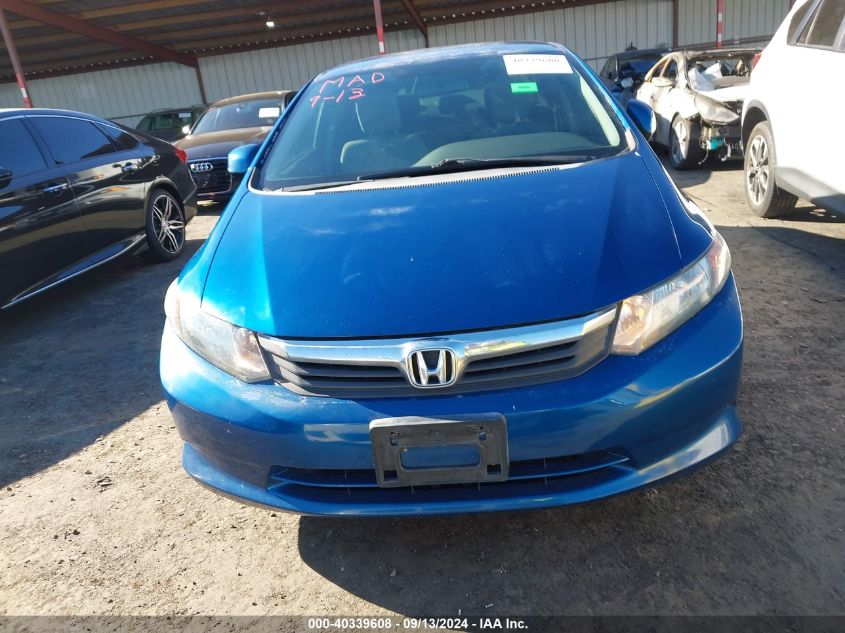 2012 Honda Civic Lx VIN: 19XFB2F58CE359207 Lot: 40339608