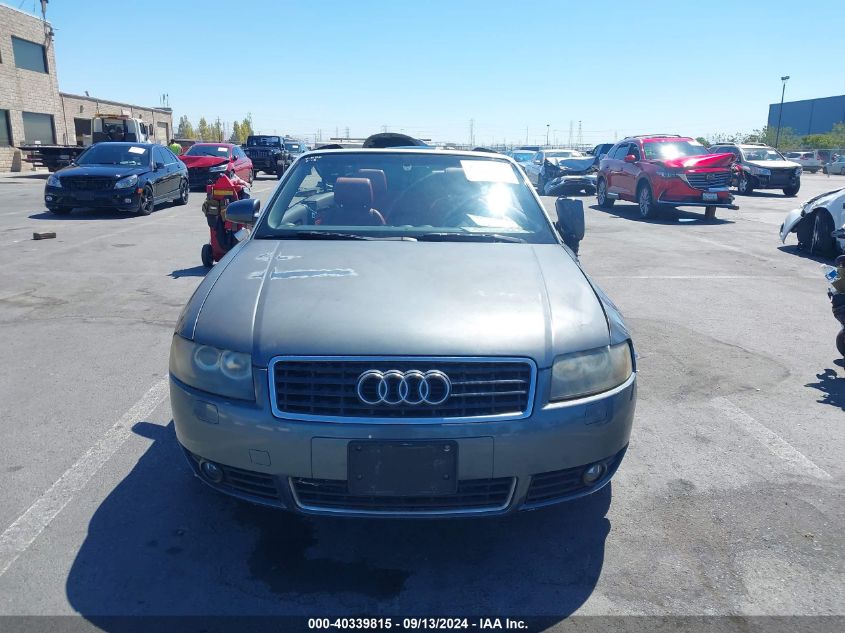 2004 Audi A4 3.0 VIN: WAUDT48H04K015261 Lot: 40339815