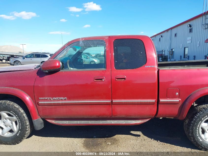 2000 Toyota Tundra Ltd V8 VIN: 5TBBT4814YS062667 Lot: 40339974