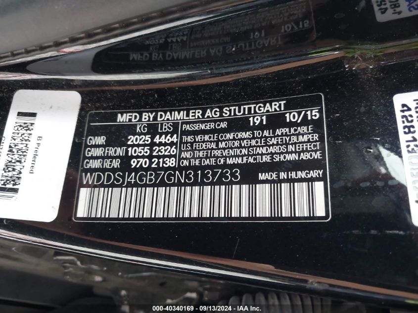 WDDSJ4GB7GN313733 2016 Mercedes-Benz Cla 250 4Matic