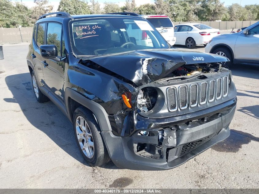 VIN ZACCJABB2JPH29241 2018 JEEP RENEGADE LATITUDE FWD