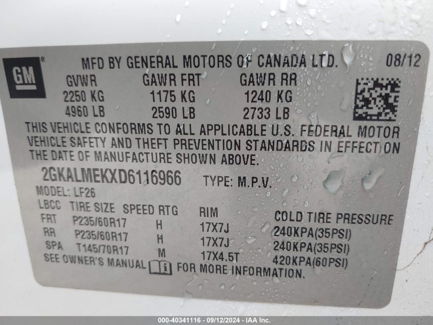 2GKALMEKXD6116966 2013 GMC Terrain Sle-1