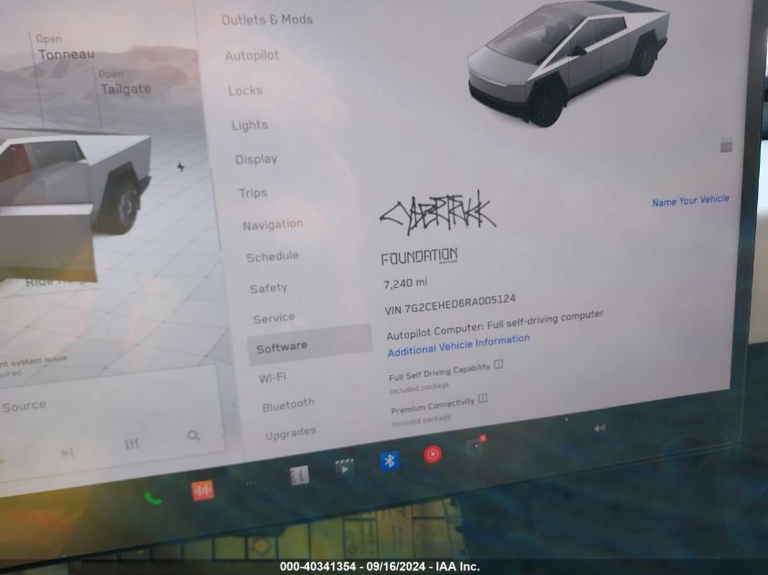 2024 Tesla Cybertruck VIN: 7G2CEHED6RA005124 Lot: 40341354