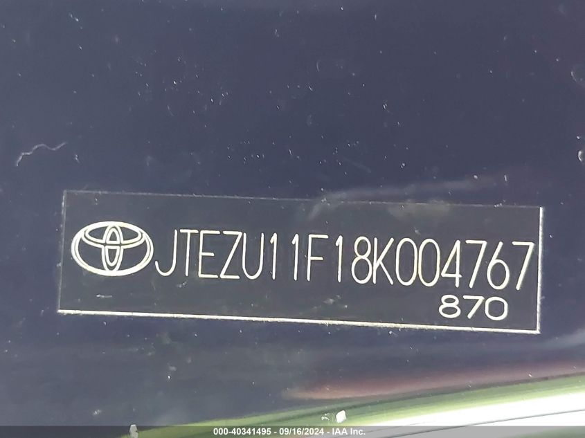 JTEZU11F18K004767 2008 Toyota Fj Cruiser