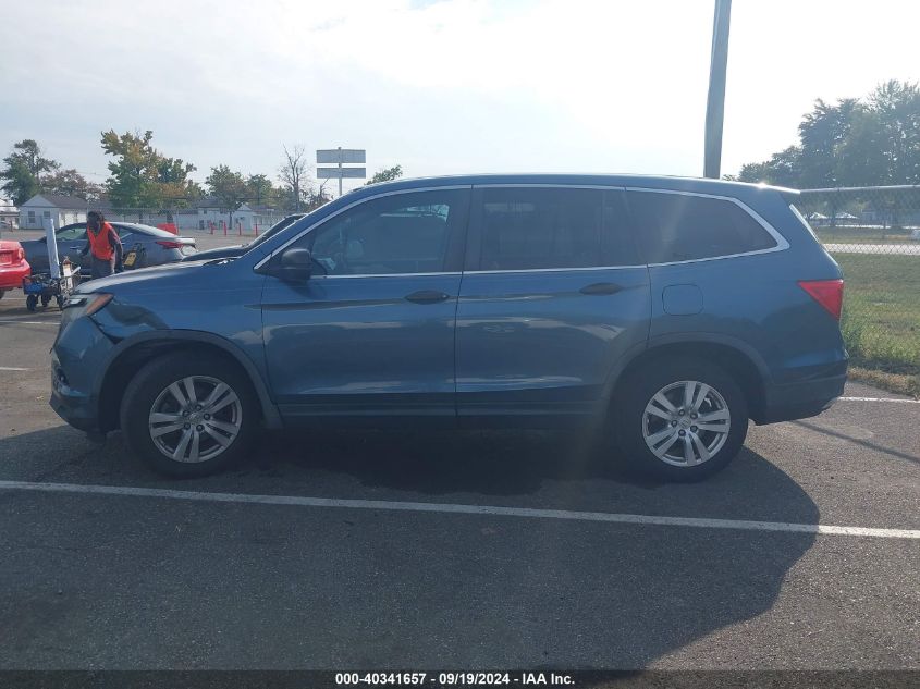 2016 Honda Pilot Lx VIN: 5FNYF5H15GB008506 Lot: 40341657