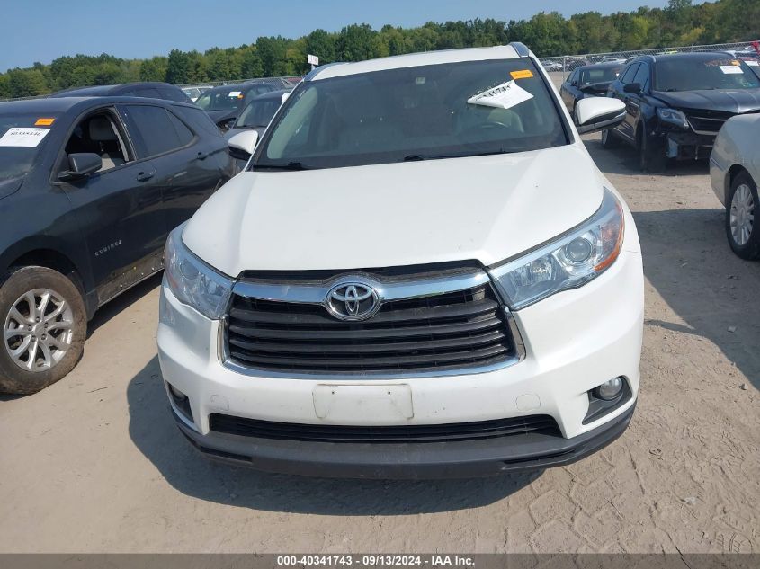 5TDJKRFH7GS280801 2016 Toyota Highlander Xle V6