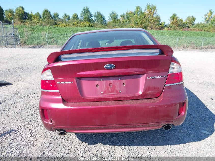 2009 Subaru Legacy 2.5I Limited VIN: 4S3BL626497222162 Lot: 40342040