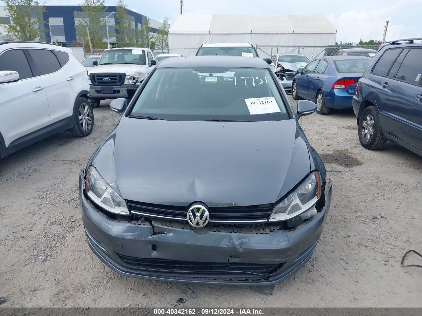 2016 Volkswagen Golf Tsi S VIN: 3VW217AU7GM038880 Lot: 40342162