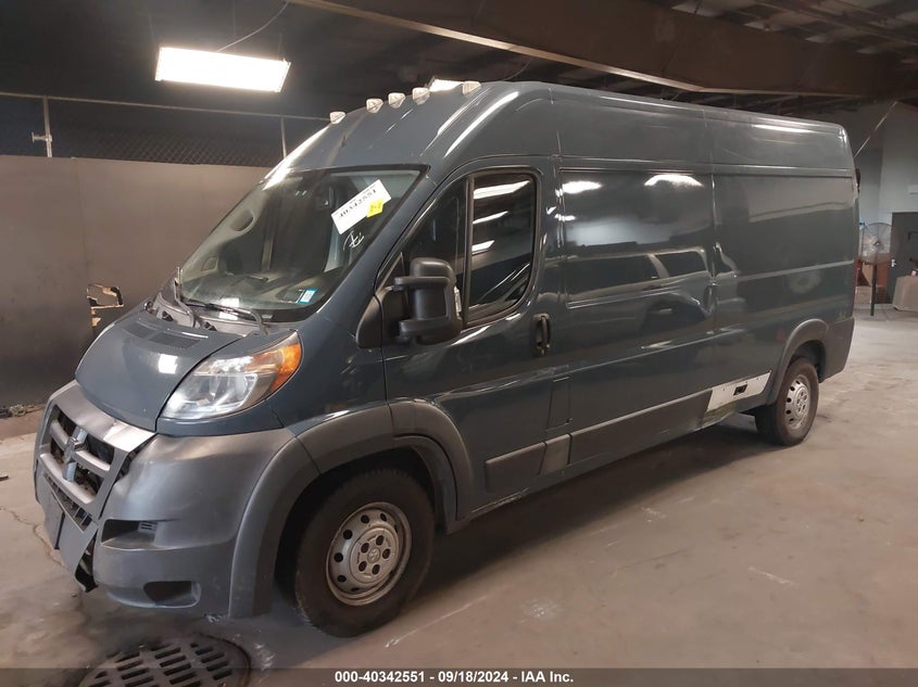Vin: 3c6trvdg6je161119, lot: 40831062, ram promaster 2500 high roof 159 wb 20182