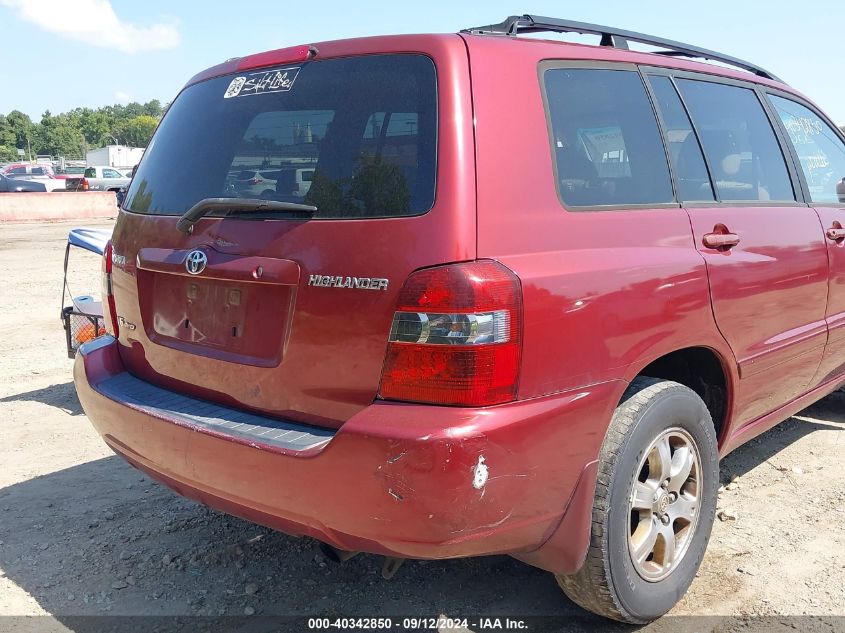 2006 Toyota Highlander V6 VIN: JTEEP21A160140308 Lot: 40342850