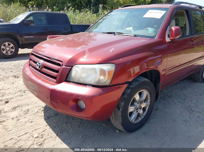 2006 Toyota Highlander V6 VIN: JTEEP21A160140308 Lot: 40342850