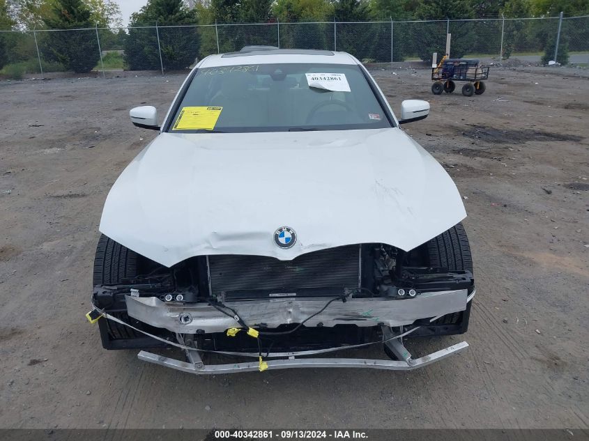 2021 BMW 330I VIN: 3MW5R1J05M8C11901 Lot: 40342861