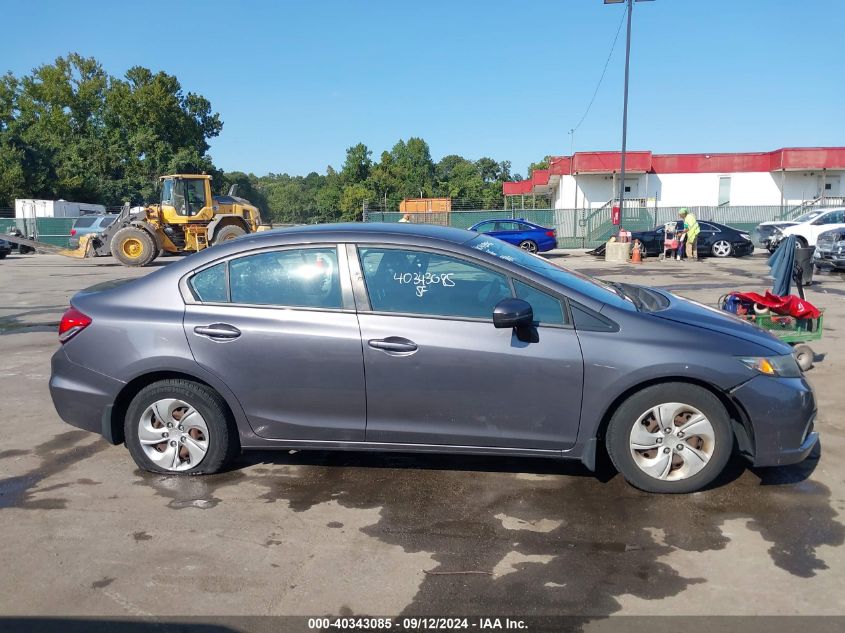 2014 Honda Civic Lx VIN: 2HGFB2F52EH524113 Lot: 40343085