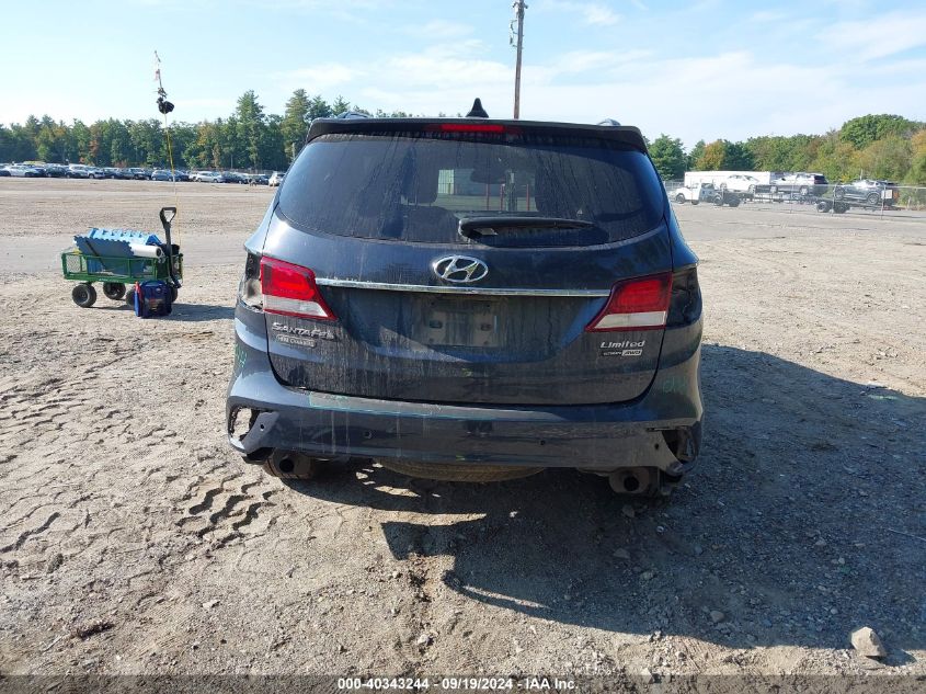 2017 Hyundai Santa Fe Limited Ultimate VIN: KM8SRDHF6HU243326 Lot: 40343244