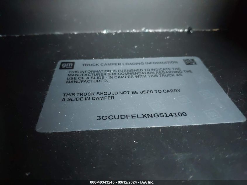 2022 Chevrolet Silverado - 3GCUDFELXNG514100