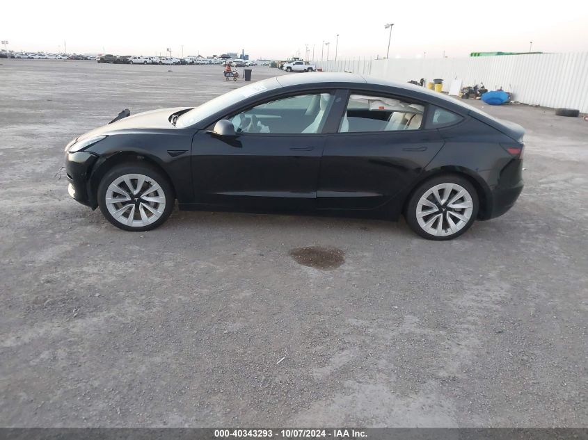 2021 Tesla Model 3 VIN: 5YJ3E1EA7MF057860 Lot: 40343293